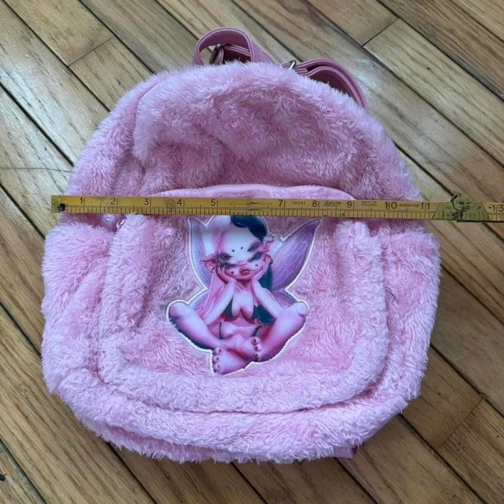 Melanie Martinez Portals Tour Pink fuzzy fairycore mini‎ backpack